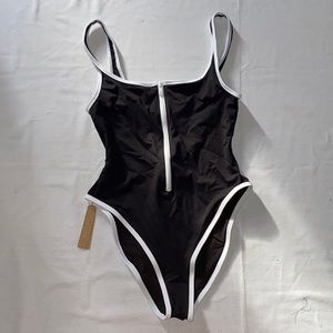 SKIMS Black and White Bodysuit